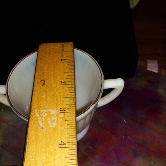 OPALESCENT MILK GLASS CREAMER SUGAR SET MACBETH EVANS - Picture 9 of 9